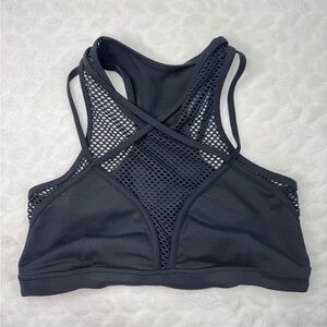 Bombshell Sportswear Black Mesh Sports Bra